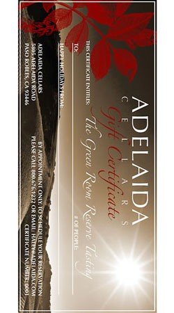 Adelaida Green Room Reserve Tasting for Two